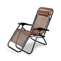 Ginoya Brothers Stainless Steel Recliner Sleeping Chair With Adjustable & Foldable Legs For Beach, Home Lounging, Camping Outdoo