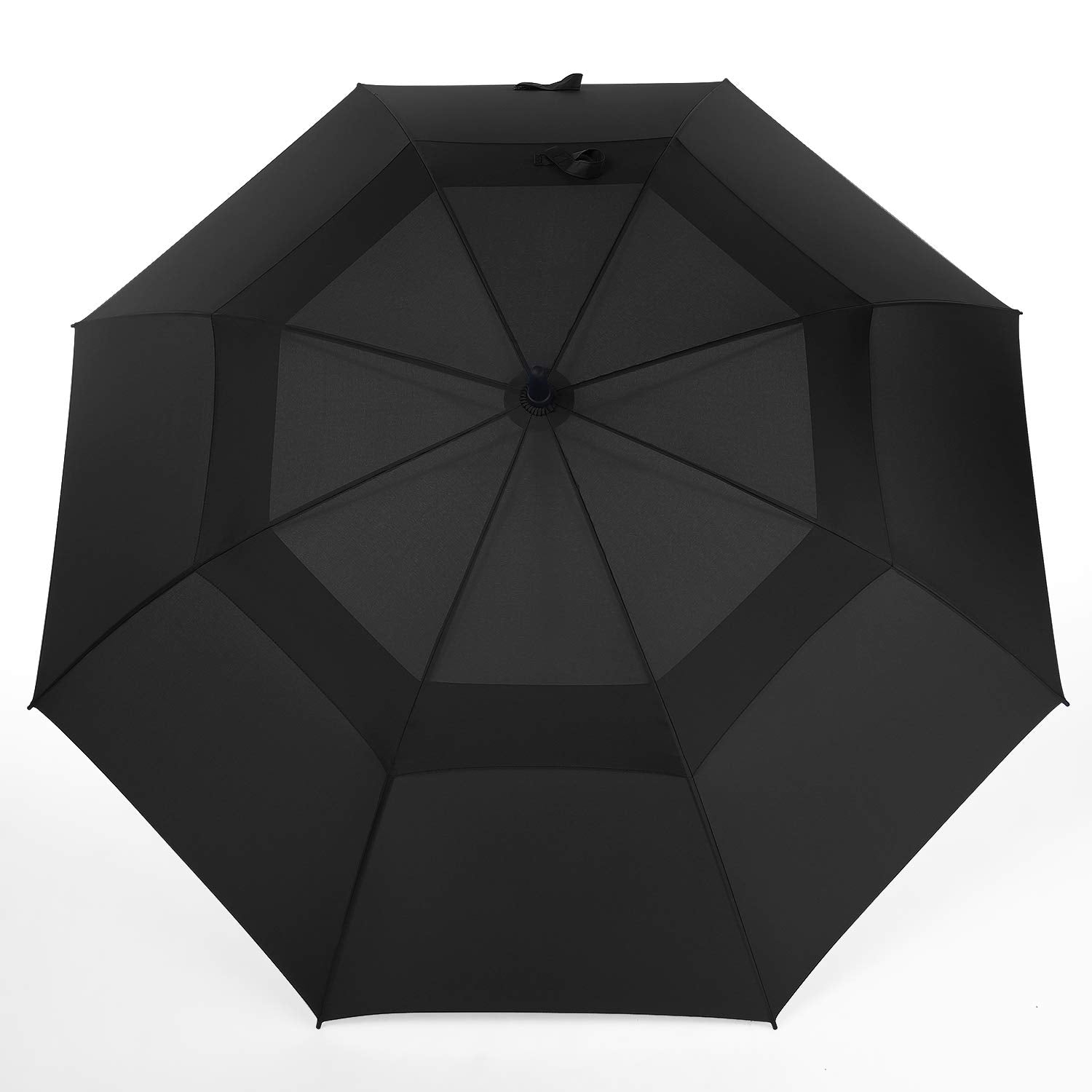 MRTLLOA 62/68/72 Inch Automatic Open Black Golf Umbrella, Extra Large Oversize Double Canopy Vented Windproof Waterproof Sports 