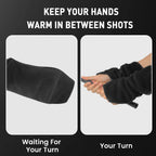 Finger Ten Winter Golf Gloves Men Mitts Mitten Warm Fleece In Pair, Pull Up Fit Soft Comfortable Set (Black, Large)