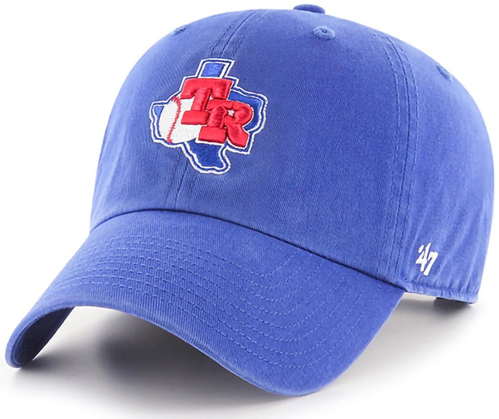 '47 New York Yankees Adjustable Cap Clean Up Mlb, Texas Rangers - Blue, One Size