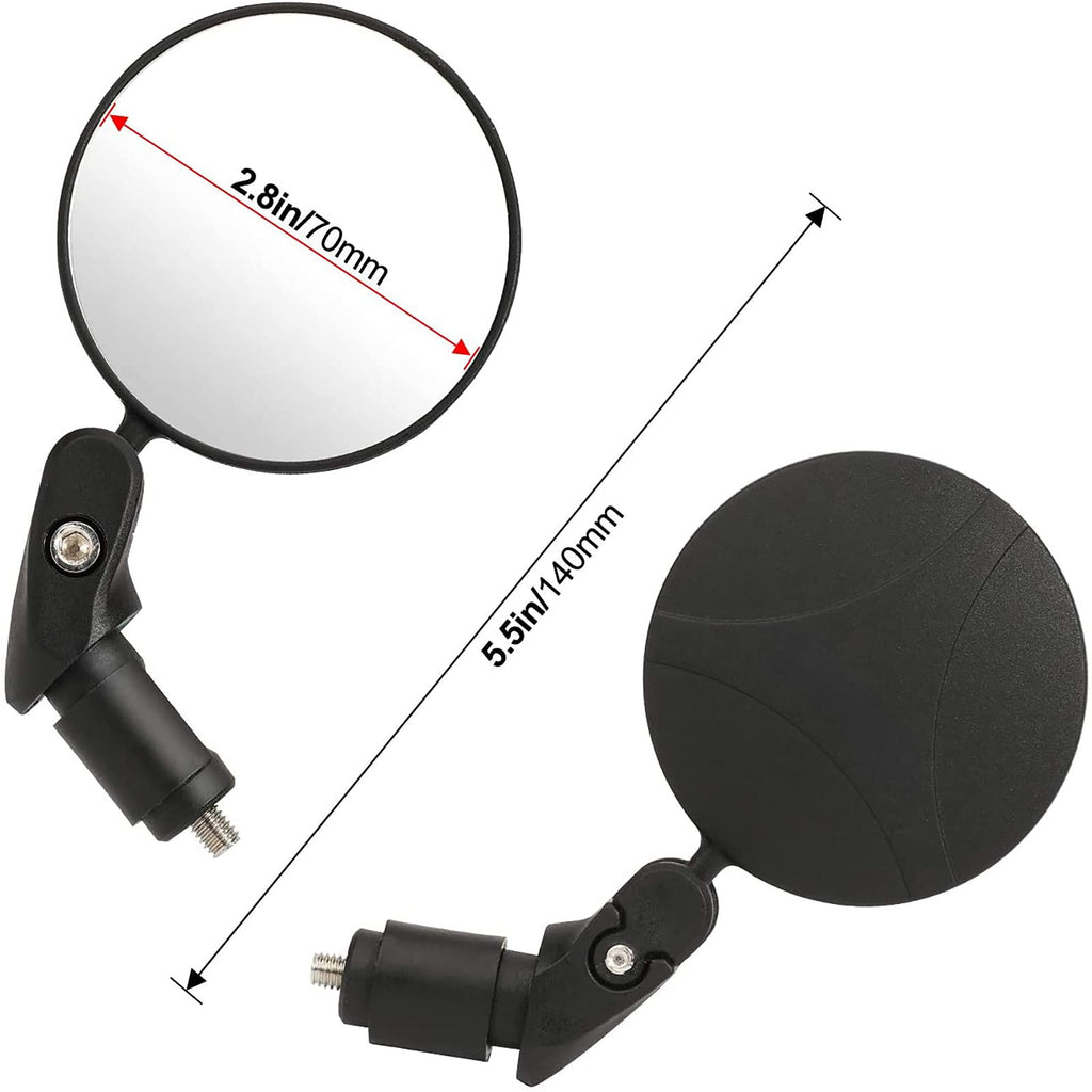 Lwpitty Bike Mirrors 2Pcs Bar End Bicycle Mirrors For Handlebars Bicycle Cycling Lightweight Rear View Mirrors, Safe Rearview Mi