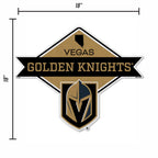 Rico Industries Nhl Vegas Golden Knights Diamond Shape Cut Pennant - Home And Living Room D  Cor - Soft Felt Ez To Hang 18X0.10X