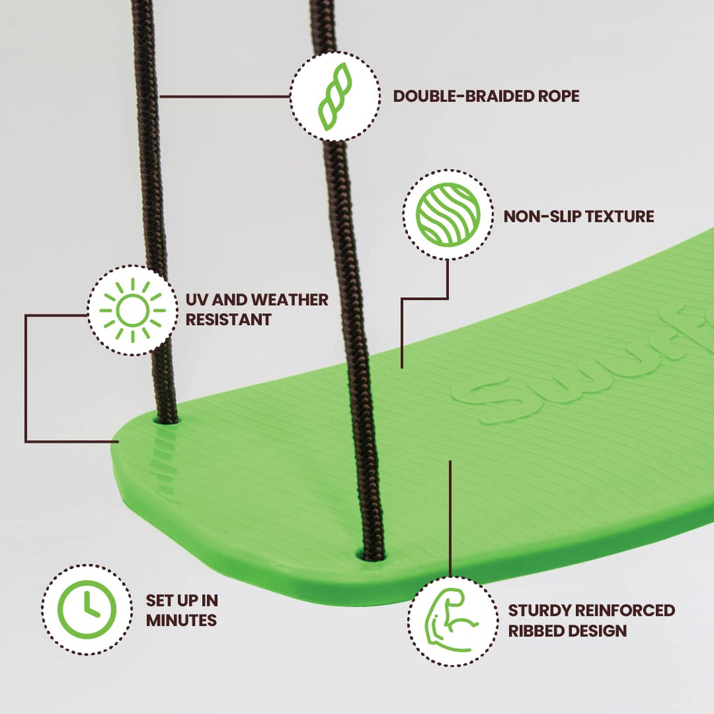 Swurfer Kick Stand Up Tree Swing, Outdoor Swing - Swingset Outdoor For Kids With Adjustable Handles, Outdoor Swing For Kids, Out