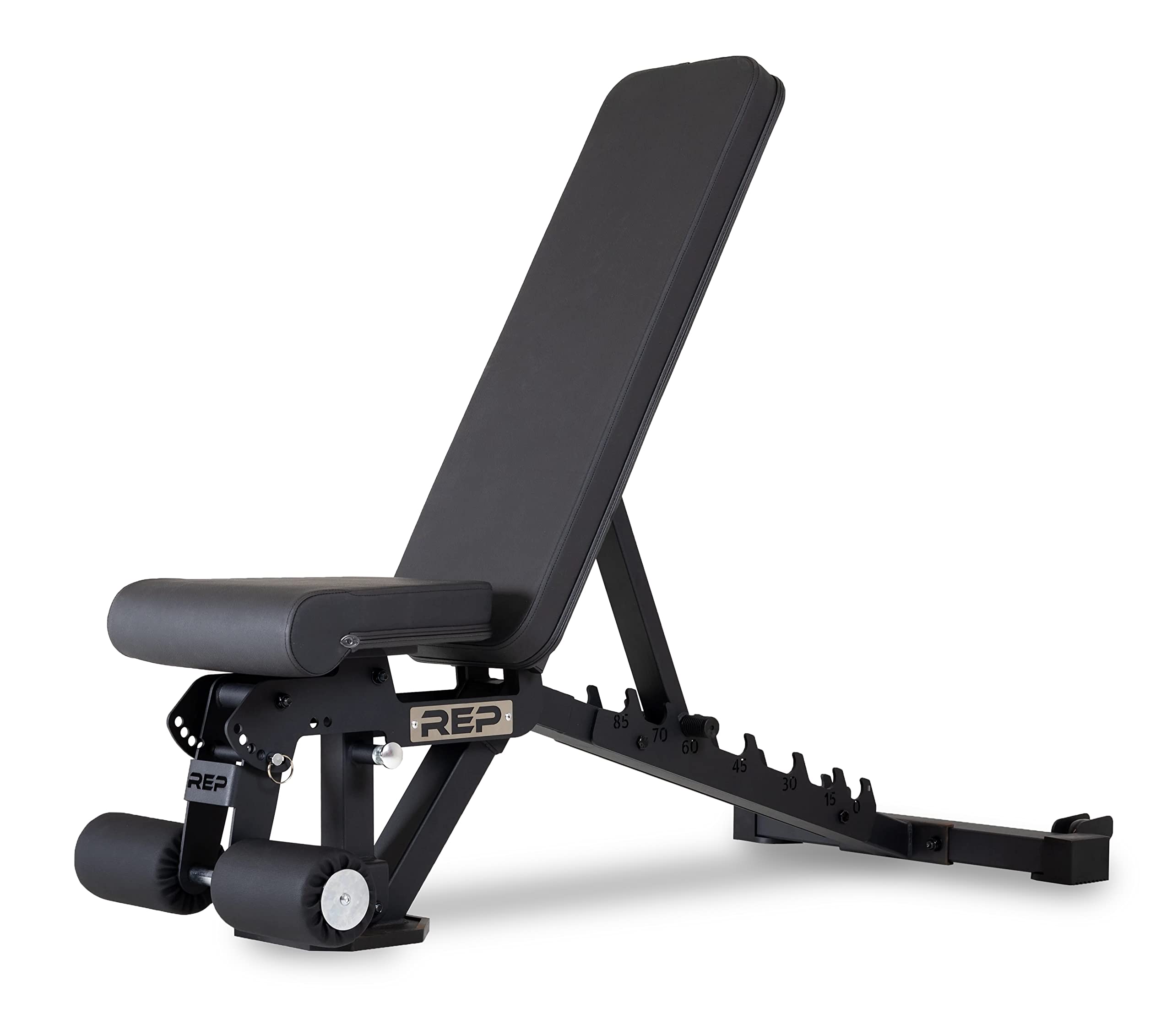 Rep Fitness Adjustable Bench - Ab-3000 Fid - Flat/Incline/Decline (Metallic Black)