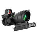 SYBESTE Adjustable 4x32 Red Dot Scope with 1x-4x Magnification Parent (Green Chevron)
