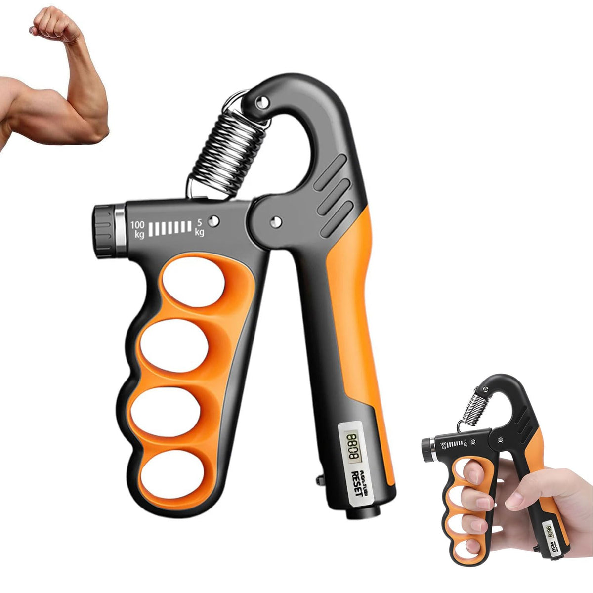 Adjustable Grip Strength Trainer Hand Gripper for Grip Strength, Forearm & Wrist Strengthener, Hand Exerciser for Strength Train