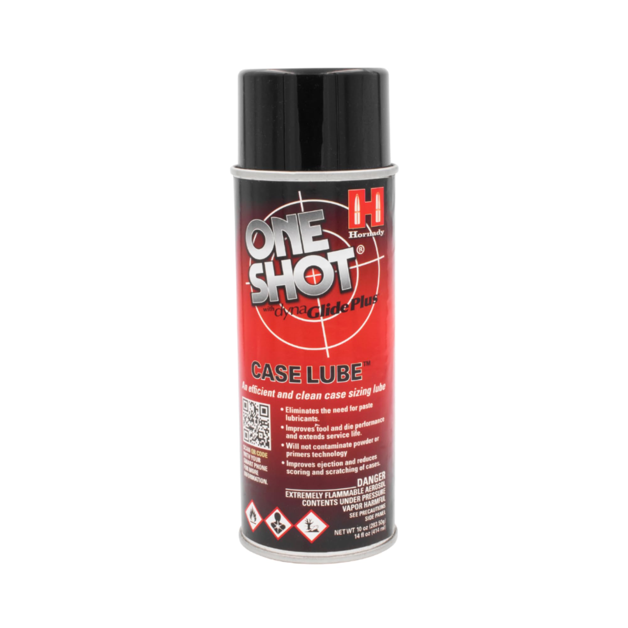 Hornady One Shot Case Lube, 10 Oz / 14 Fl Oz - Aerosol Dry Lube, With Dynaglide Plus - Clean, Non-Sticky And Easy To Use - Conta