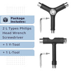 Mr. Pen- , Pack Of 2, , Roller Skate Tool All In One, Skateboard Tool Kit, Y And T Tool For Skateboard, Longboard Tool, All In O