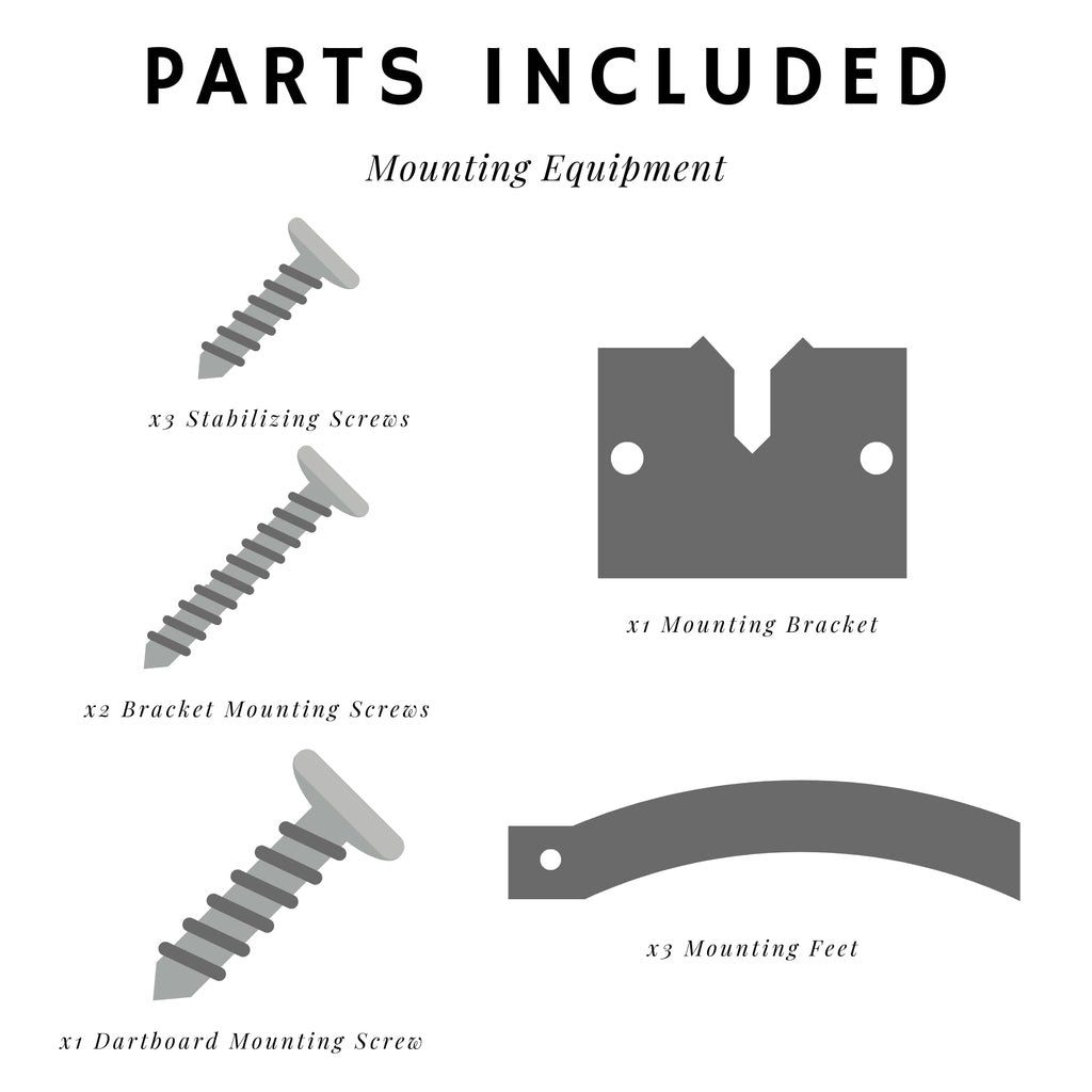 Viper By Gld Products Dartboard Mounting Hardware Kit, Silver