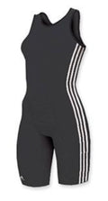 adidas Womens 3 Stripe Wrestling Singlet (Black/White, WL)