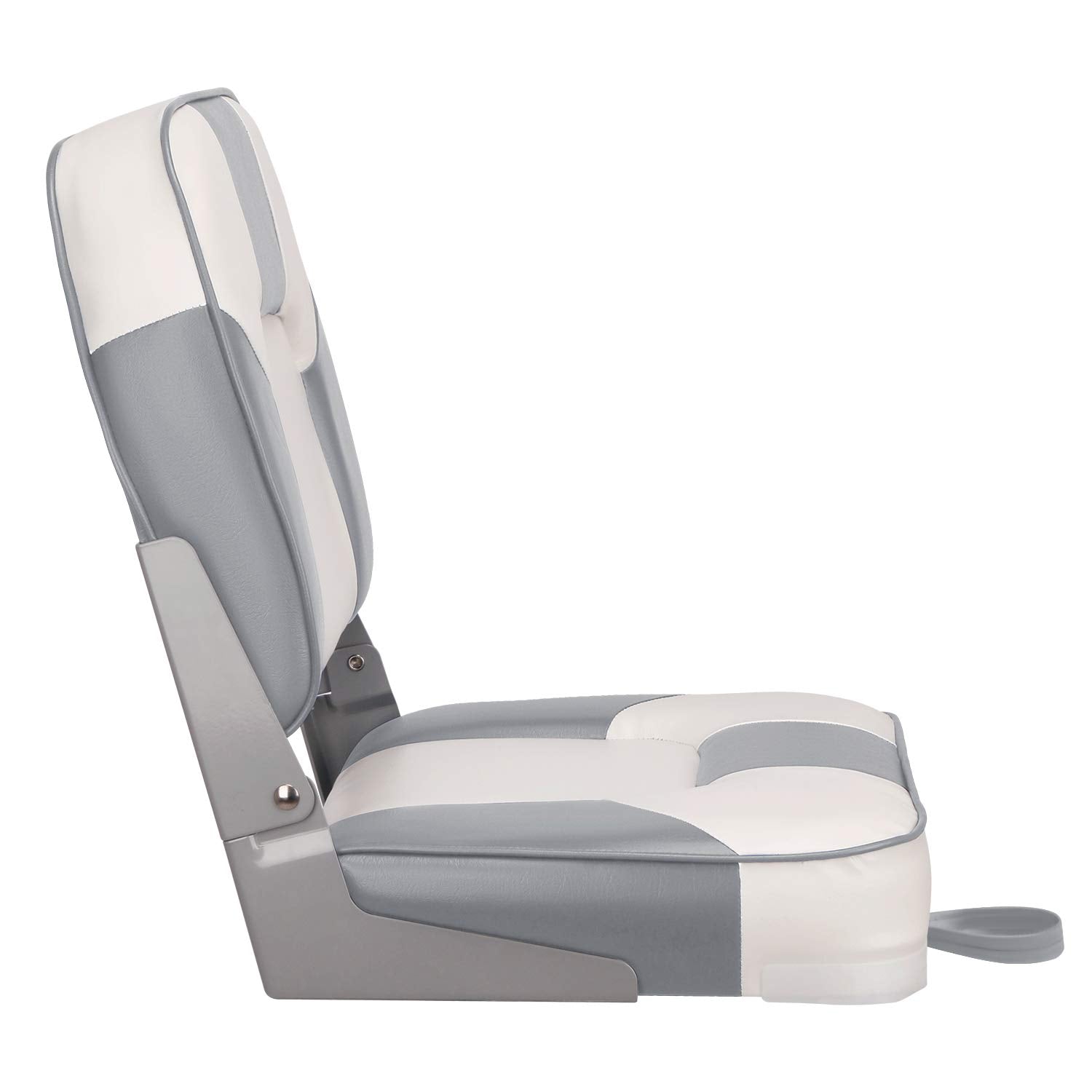 Leader Accessories A Pair Of New Low Back Folding Boat Seat(2 Seats) (D-Whitegrey)