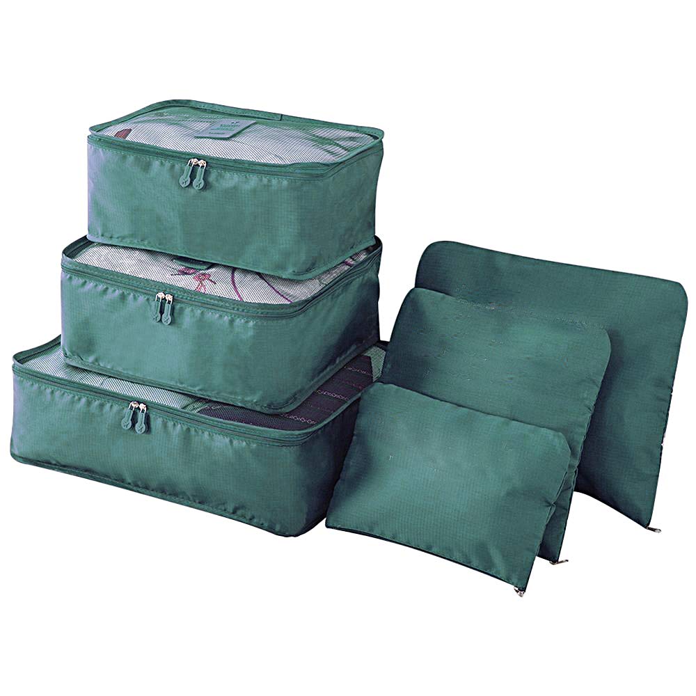Unique Gadget 6Pcs Packing Cubes Portable Travel Storage Bag Organiser Luggage Suitcase Compression Pouches Luggage Organiser  