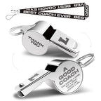 Qibajiu Whistles With Lanyard,Letter L, Coach Whistle, Football Gifts, Football Soccer Hockey Basketball Volleyball Baseball Coa
