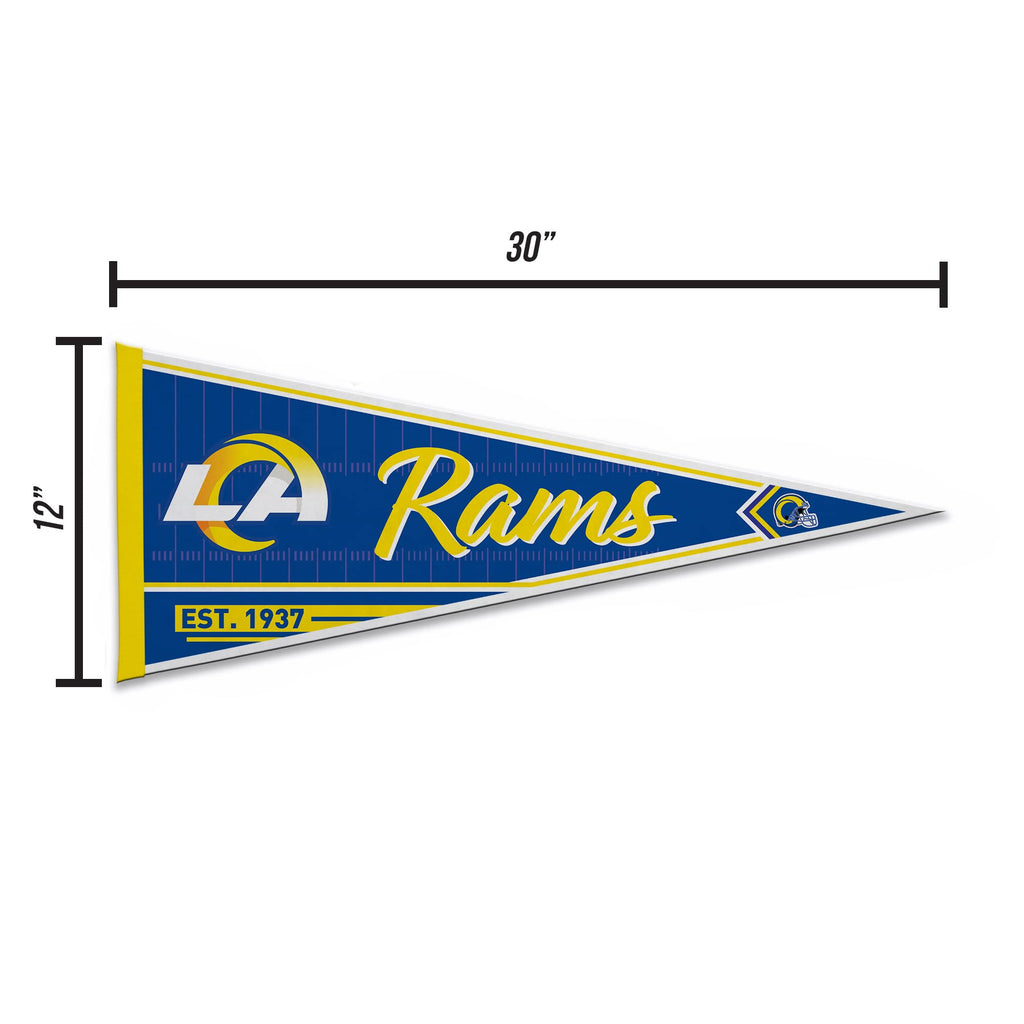 Rico Industries Nfl Football Los Angeles Rams Classic 12'' X 30'' Felt Wall D  Cor Pennant - Great For Home/Bed Room/Man Cave D