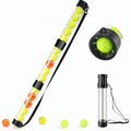 SWALTRIX 17 Pickleballs & 18 Tennis Balls Picker Upper - Collapsible No-Bend Retriever Tube with Shoulder Strap, Lightweight Por