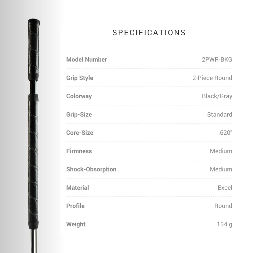 Winn 2-Piece Putter Grip, Black