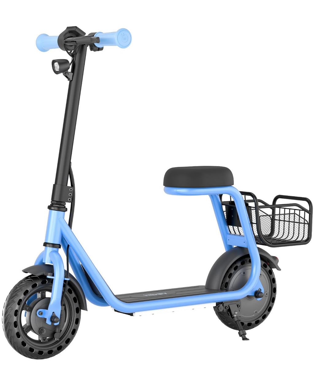 Hiboy Q2 Lite Electric Scooter with Seat for Kids Ages 4-10 - UL Certified, Up to 9.3 MPH with 100W Motor, 3-Speed Adjustable, R