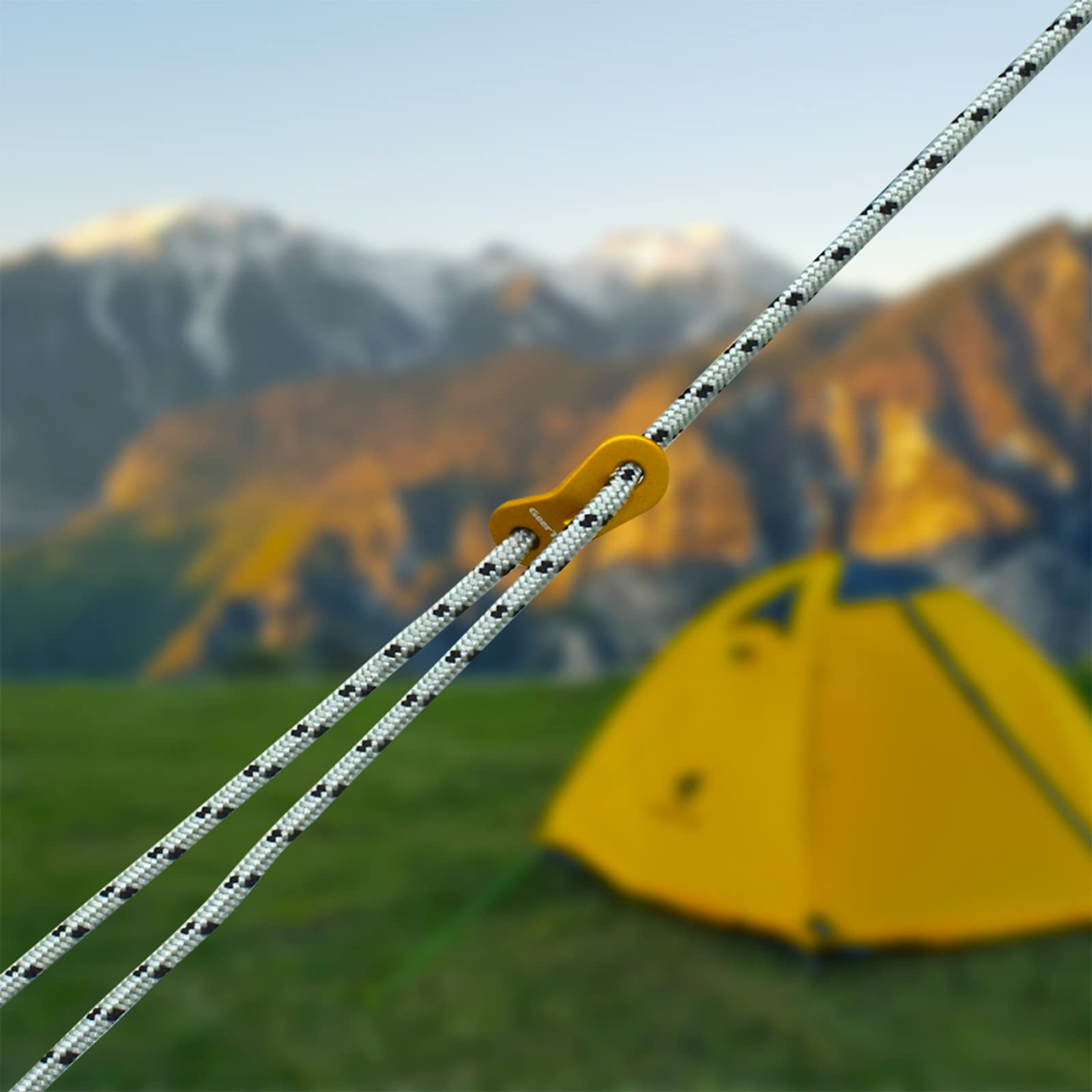 Geertop 5 Mm Camping Tent Guylines With Aluminum Adjuster Tensioner Ultralight Tent Cords For Camp Tent Tarp, Canopy Shelter, Ca
