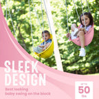 Swurfer Coconut Toddler Swing - Comfy Baby Swing Outdoor, 3-Point Adjustable Safety Harness, Secure, Safe Quick Click Locking Sy