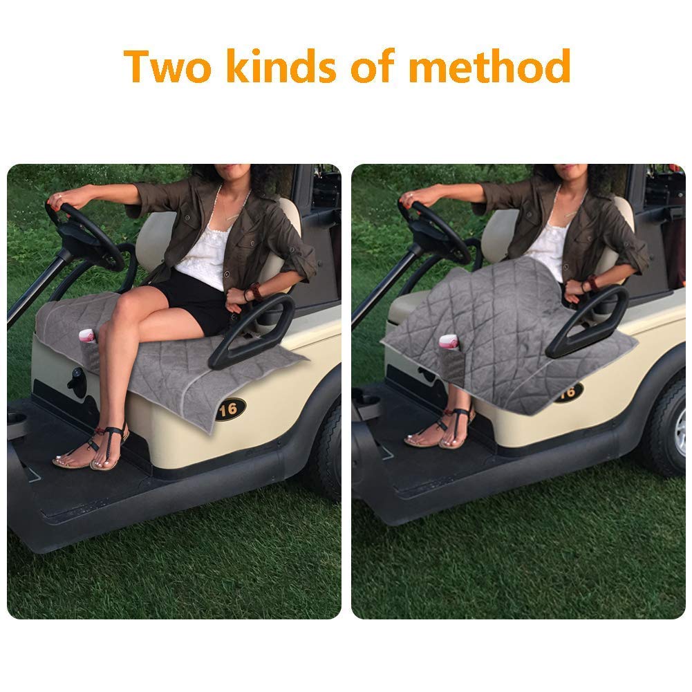 Golf Cart Seat Covers,Ezgo Seat Cover, Comfortable Golf Cart Seat Blanket, Golf Cart Seat Cushion Covers For 2-Person Seats Club