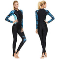 Full Body Scuba Rash Guard Dive Skin UV Swimwear Sport Skins for Men Women, Long Sleeve One Piece Front Zipper Diving Wetsuit fo