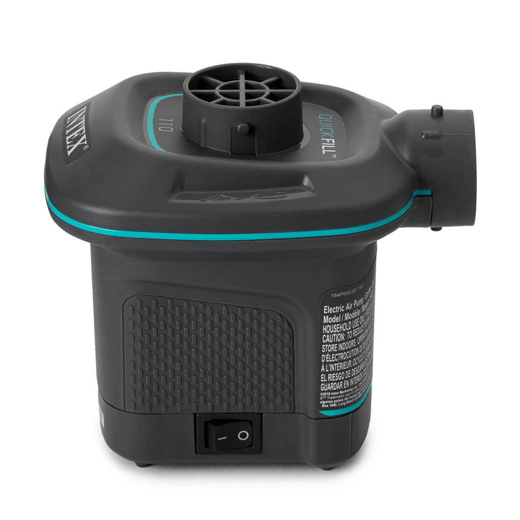 Intex 66639E Quickfill 120 Volt Ac Electric Pump: Inflates And Deflates Air Mattresses - Includes 3 Interrconnecting Nozzles - C