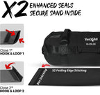 Yes4All Sandbag Weights/Weighted Bags - Sandbags For Fitness, Conditioning With Adjustable Weights (Black - L)
