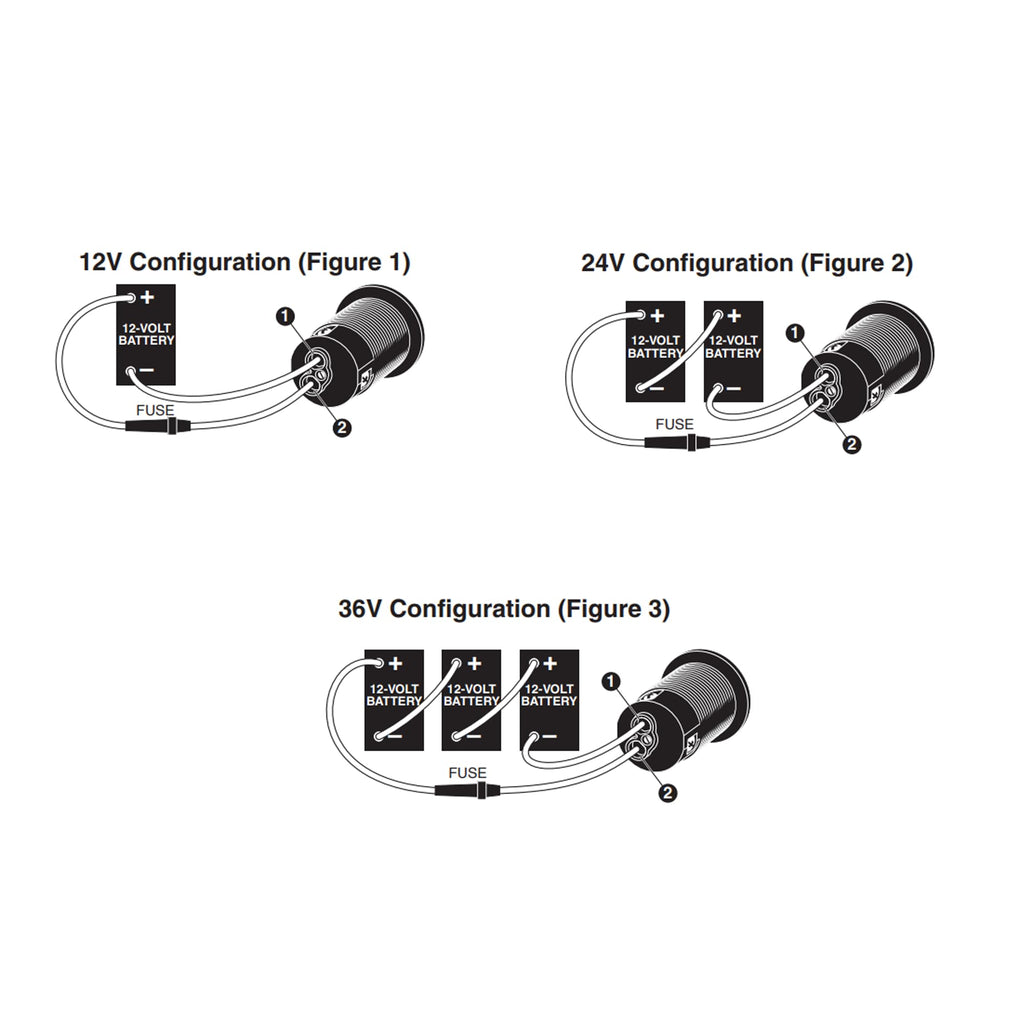 Marinco 2-Wire Connectpro Trolling Motor Receptacle, 12Vbrs2