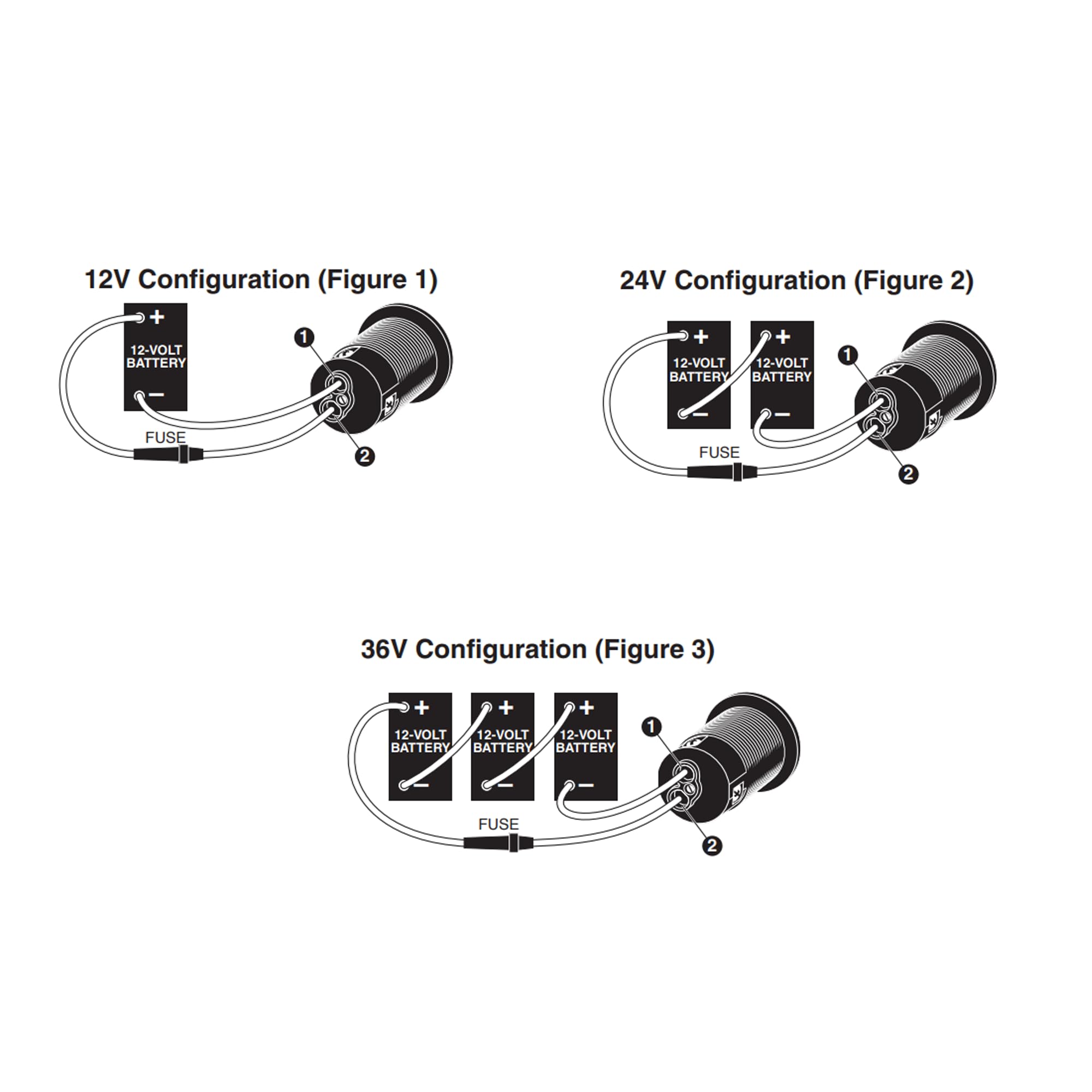 Marinco 2-Wire Connectpro Trolling Motor Receptacle, 12Vbrs2