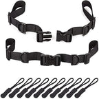 Oziral Backpack Chest Strap [2 Pack] Heavy Duty Adjustable Backpack Sternum Strap Chest Belt With 10 Pieces Zipper Pulls