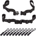 Oziral Backpack Chest Strap [2 Pack] Heavy Duty Adjustable Backpack Sternum Strap Chest Belt With 10 Pieces Zipper Pulls