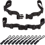 Oziral Backpack Chest Strap [2 Pack] Heavy Duty Adjustable Backpack Sternum Strap Chest Belt With 10 Pieces Zipper Pulls