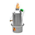 Kelly Kettle Camp Stove Stainless Steel - Boils Water Within Minutes, Uses Natural Fuel, And Enables You To Rehydrate Food Or Co