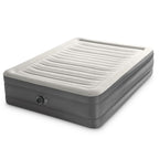 Intex 64095T Truaire Luxury Queen-Sized Air Mattress 18 Inch Tall Airbed With Built-In Air Pump And Carrying Storage Bag, Gray