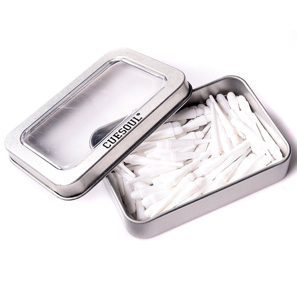 Cuesoul Soft Tip Darts Points 2Ba Thread White,Pack Of 100 Pcs