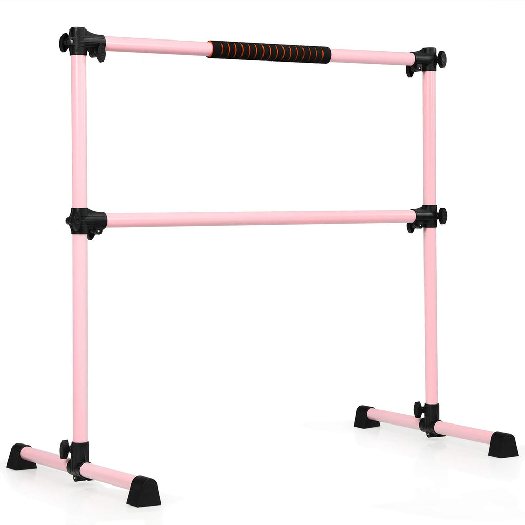 Goflame Ballet Barre Portable Double, 4Ft Freestanding Ballet Barre Adjustable, Heavy Duty Dancing Stretching Ballet Bar For Hom
