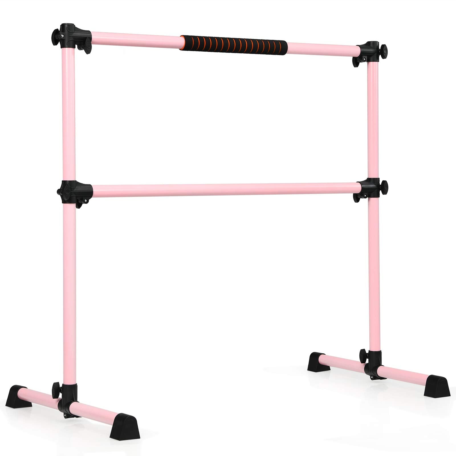 Goflame Ballet Barre Portable Double, 4Ft Freestanding Ballet Barre Adjustable, Heavy Duty Dancing Stretching Ballet Bar For Hom
