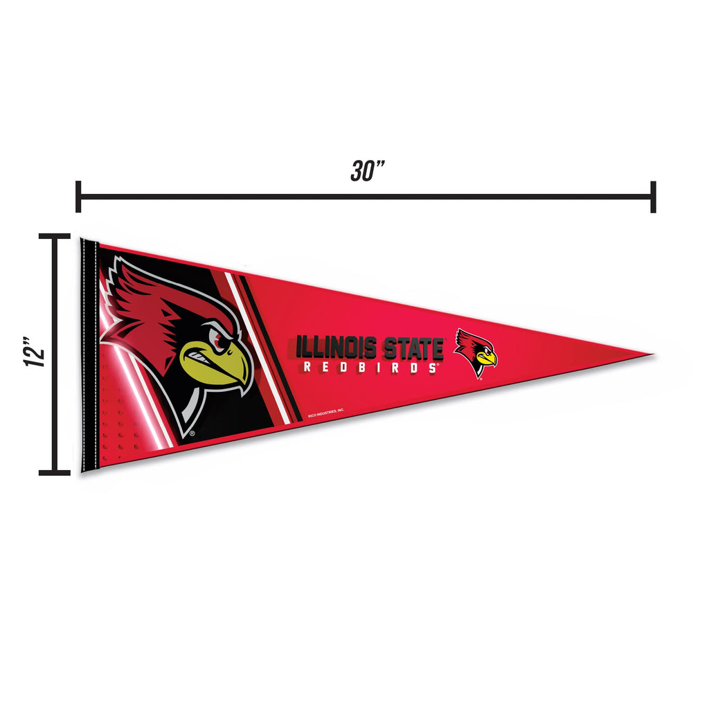 Rico Industries Ncaa Illinois State Redbirds Primary 12'' X 30'' Felt Wall D  Cor Pennant - Great For Home/Bed Room/Man Cave D