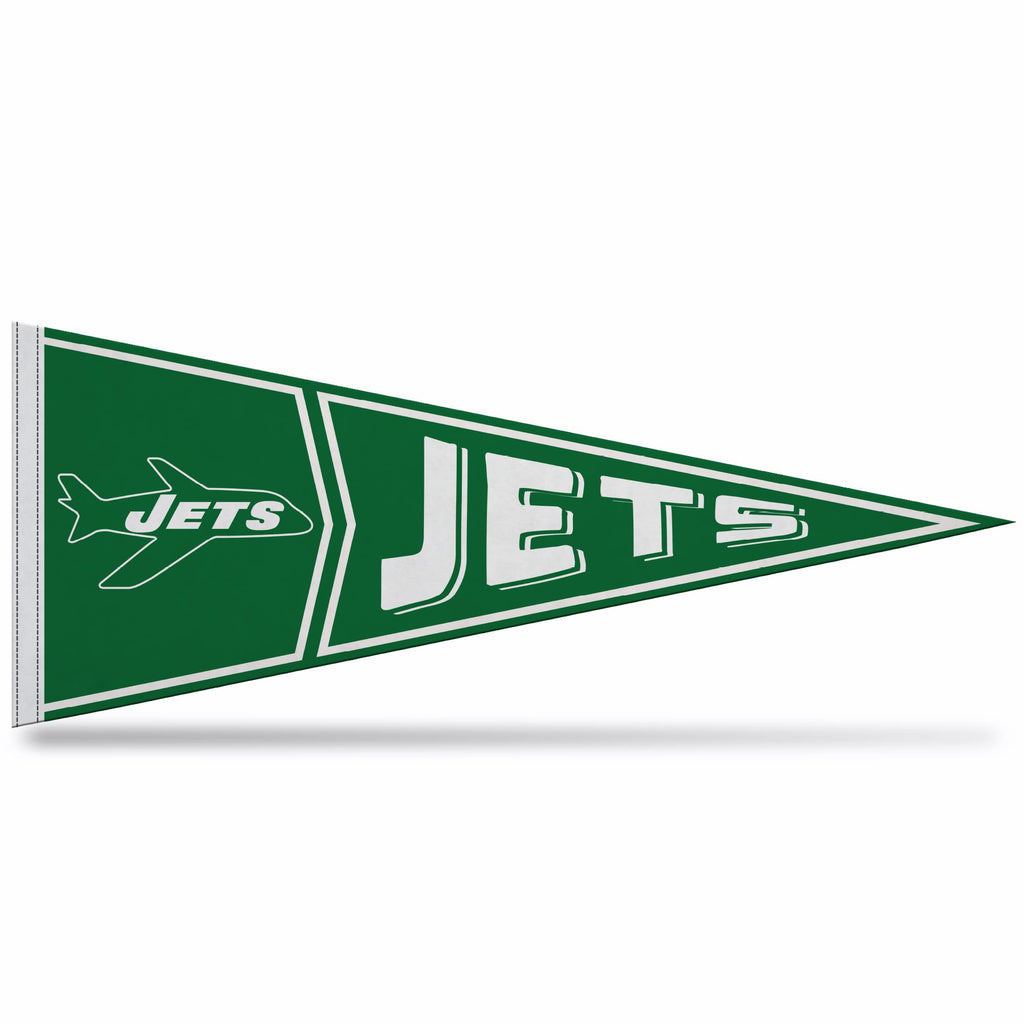 Rico Industries Nfl Football New York Jets Retro - Alt 12'' X 30'' Felt Wall D  Cor Pennant - Great For Home/Bed Room/Man Cave D