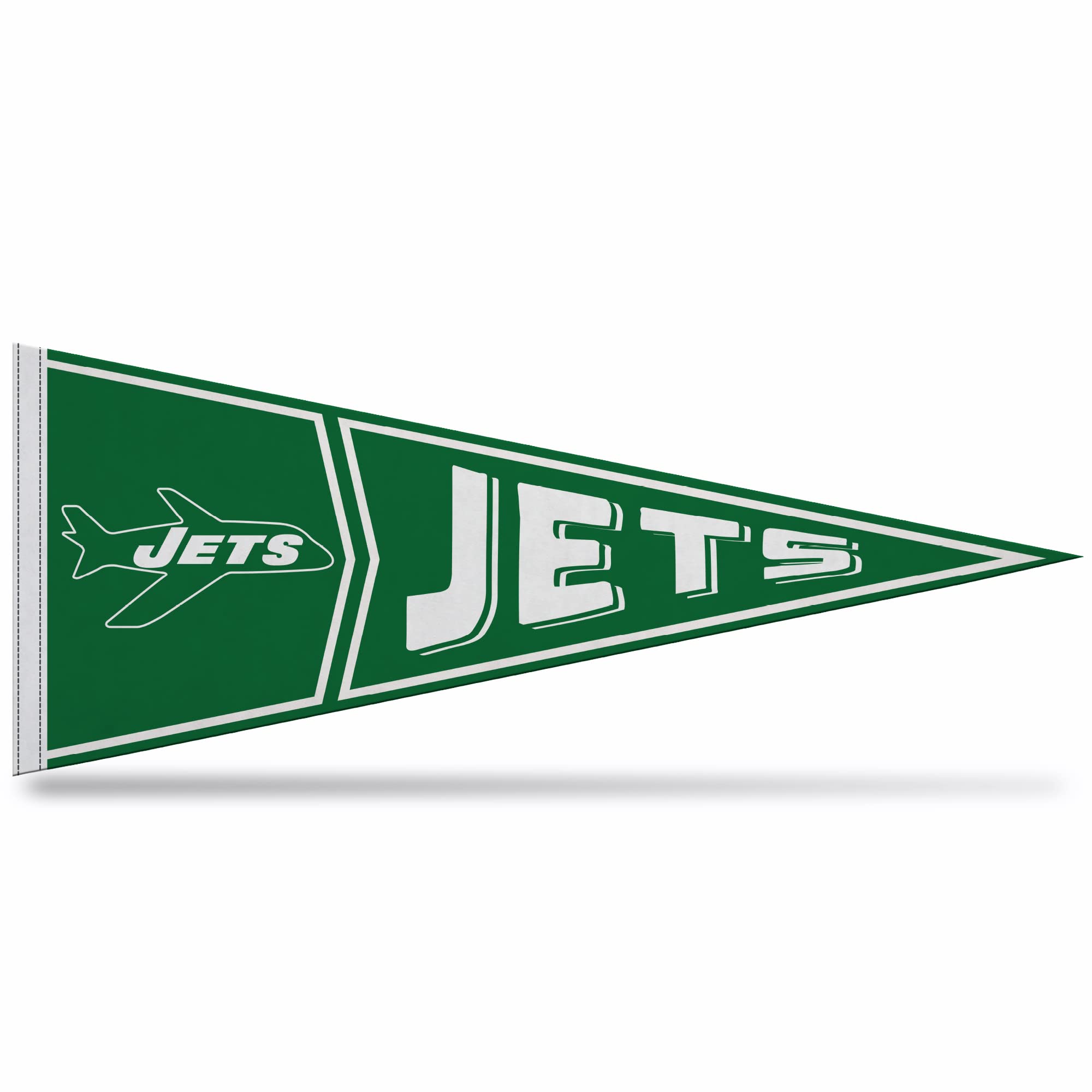 Rico Industries Nfl Football New York Jets Retro - Alt 12'' X 30'' Felt Wall D  Cor Pennant - Great For Home/Bed Room/Man Cave D