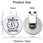 Hafhue Queen Of The Green Golf Ball Marker With Magnetic Hat Clip, Funny Golf Accessories And Golf Gifts For Women Her Mom Wife