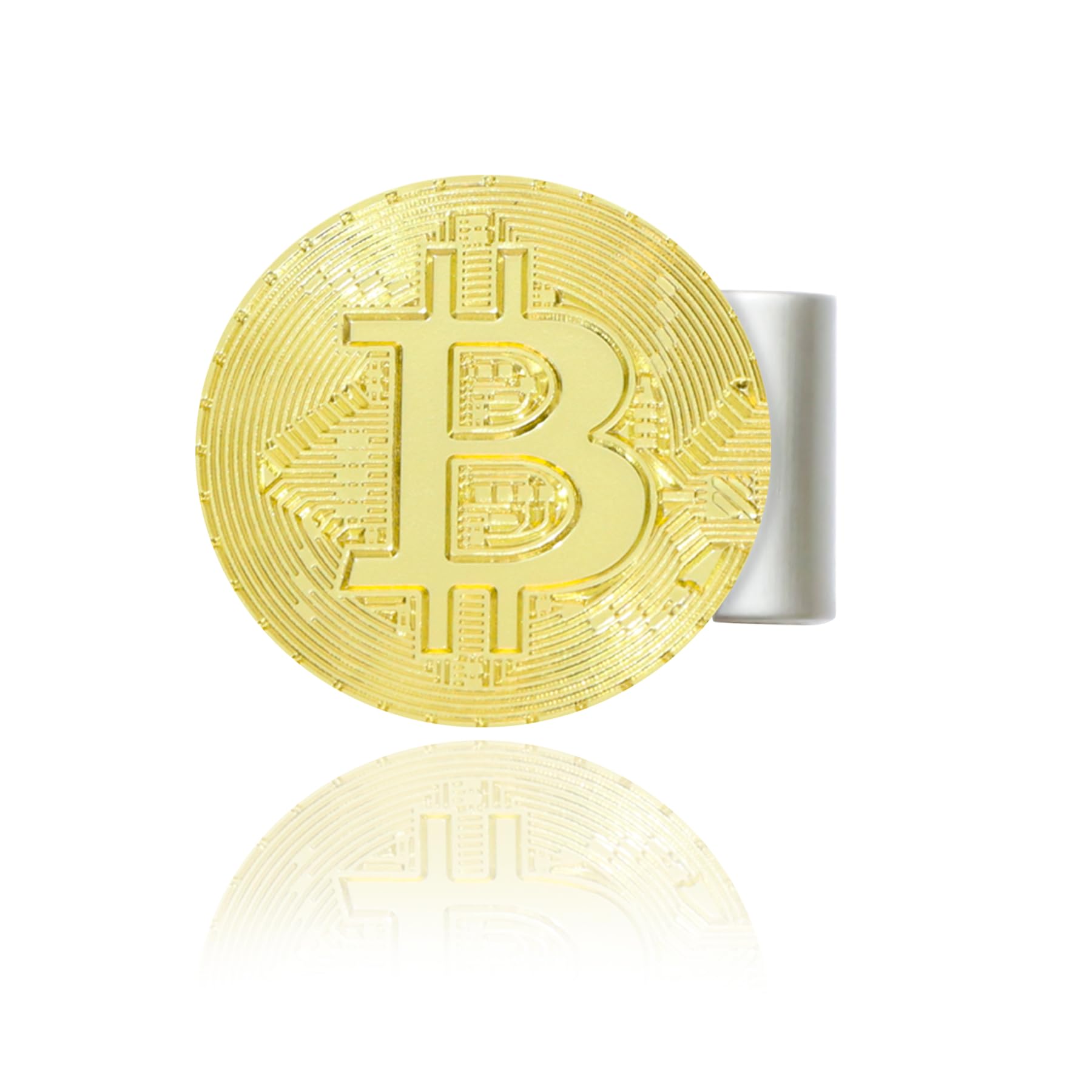 Lefeng 2Pcs Bitcoin Golf Ball Marker With Magnetic Hat Clips - Golf Accessories And Gift Ideas For Men And Women Golfer - Remova