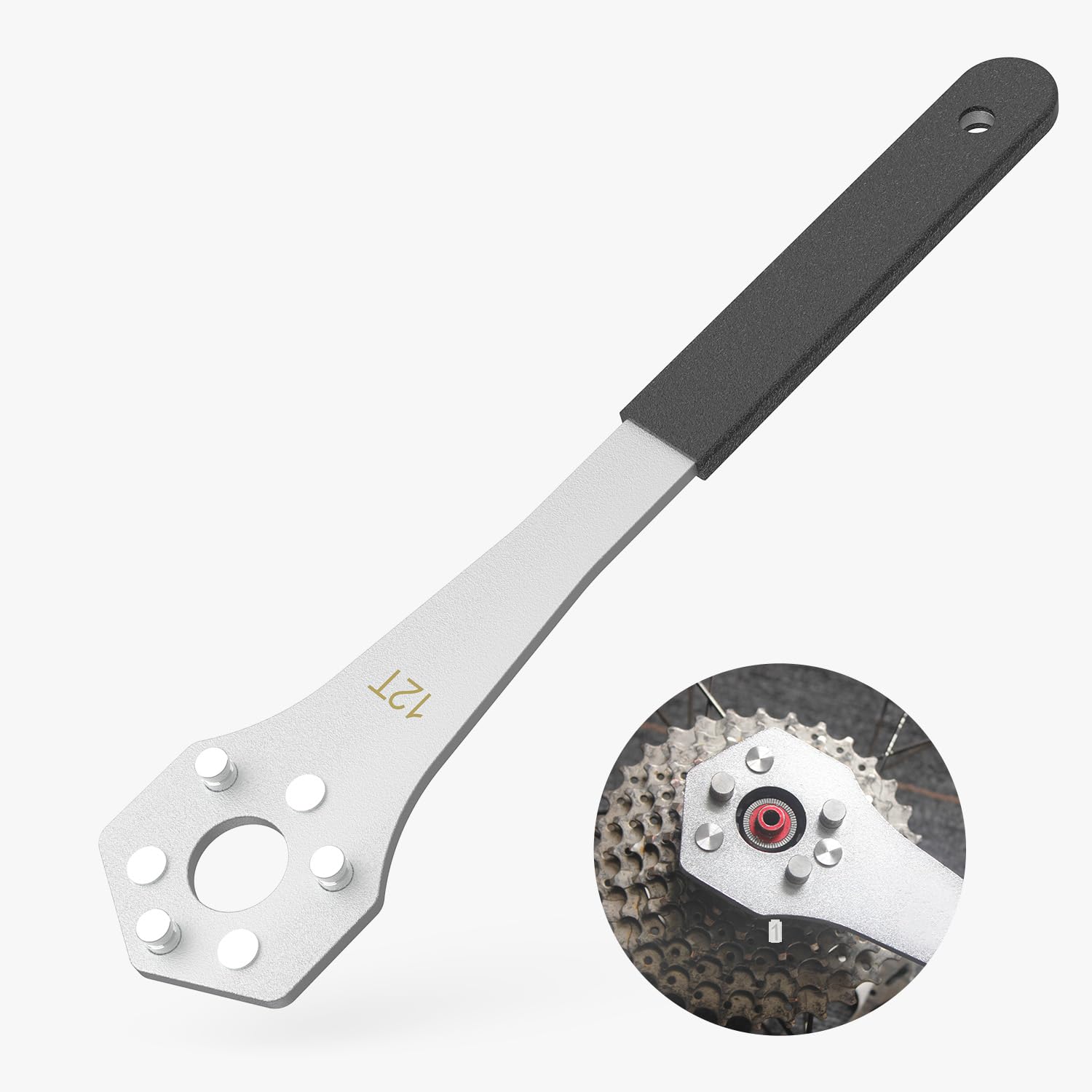 HUBAKO All-New Upgrade Bike Cassette Wrench for 11T/12T Sprocket, Bearing Steel + Ni-Cr Plating Super Hard Professional Safer an