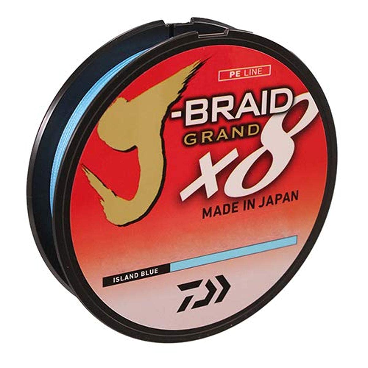 Daiwa, J-Braid X8 Grand Braided Line, 150 Yards, 30 Lb Tested.011'' Diameter, Island Blue (Jbgd8U30-150Ib)