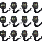 12 Pack Multi-Function Electronic Digital Sport Stopwatch Timer, Large Display With Date Time And Alarm Function,Suitable For Sp