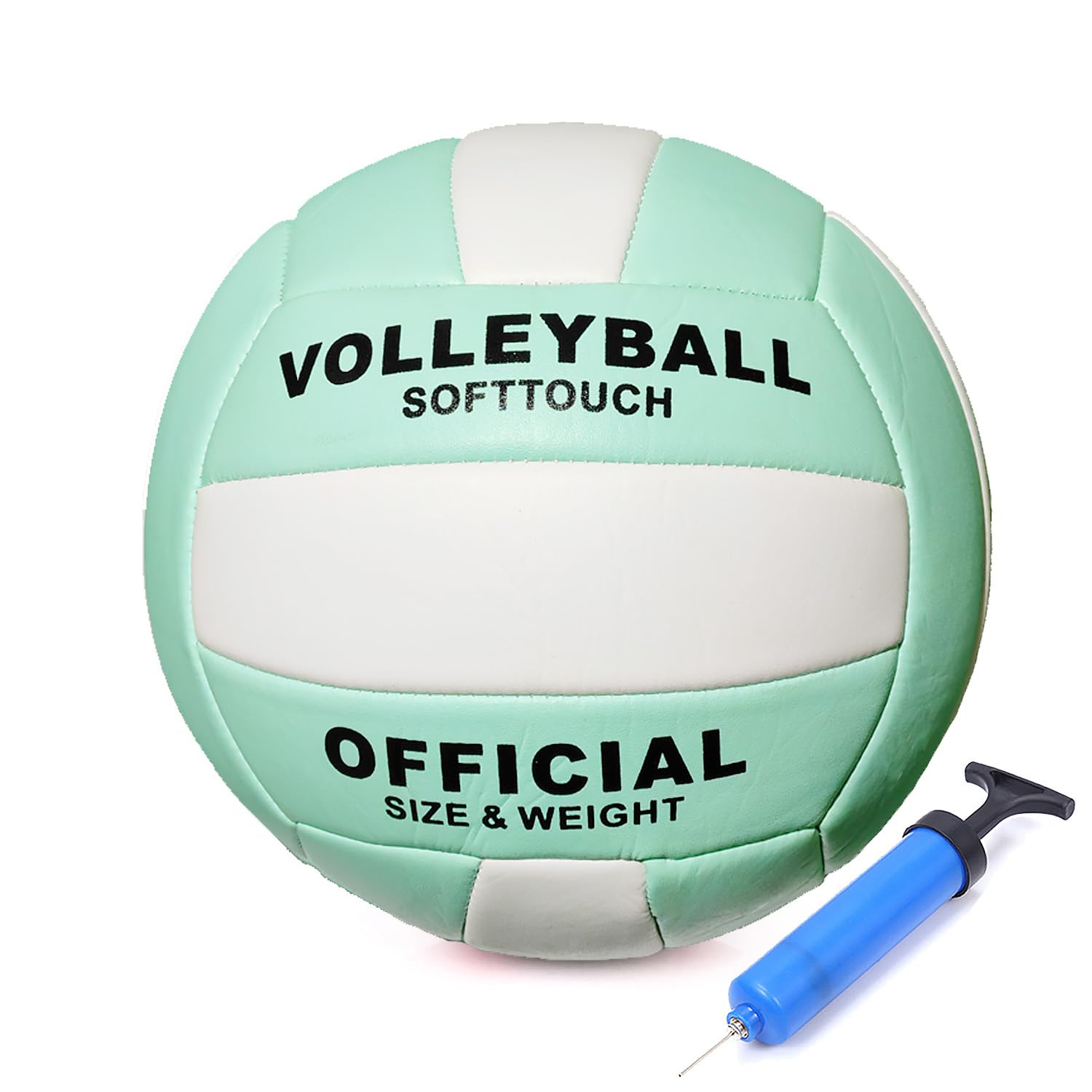 ABAJI Volleyball Light Green Official Size Thicker PU Waterproof Anti-Explosion Design Youth Boys Girls Training Practice Indoor