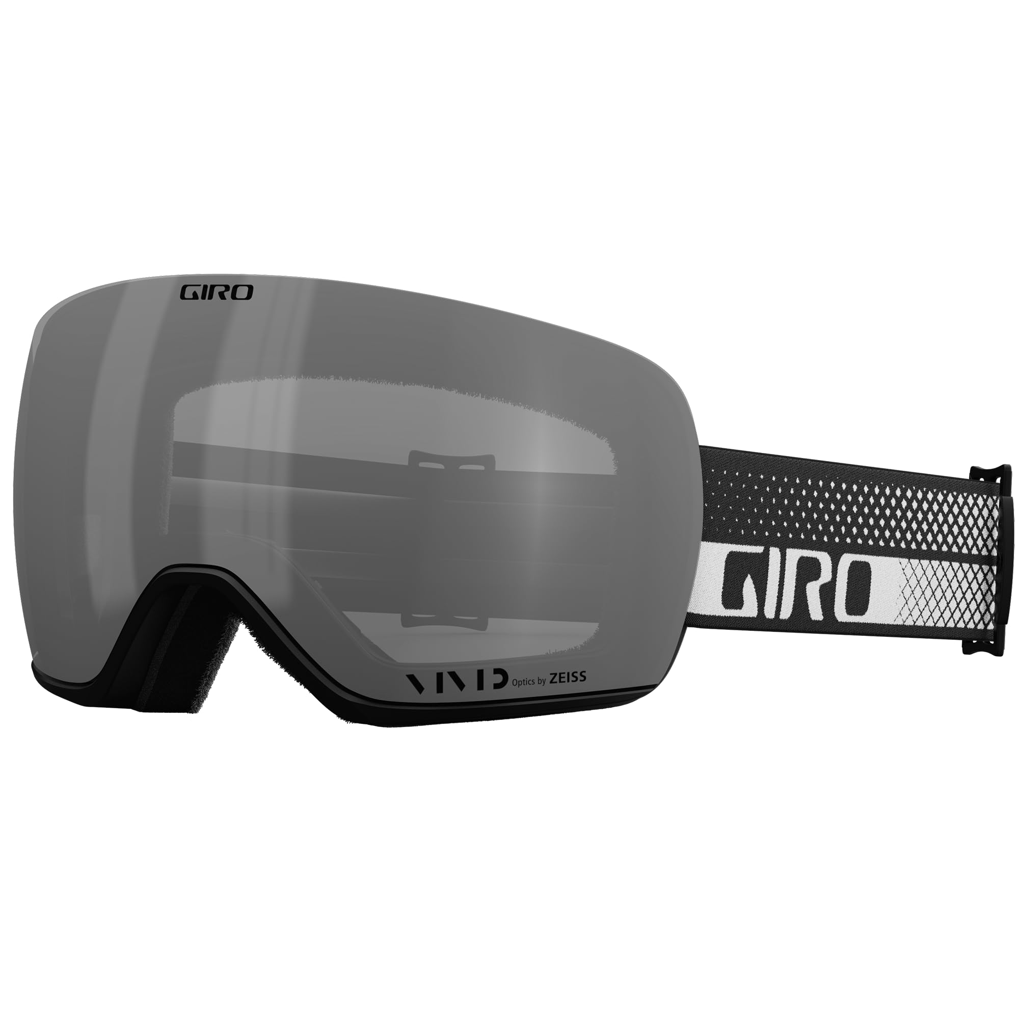 Giro Article II Ski Goggles - Snowboard Goggles for Men & Women - Black & White Flow Strap w/VIVID Onyx/VIVID Infrared Lenses