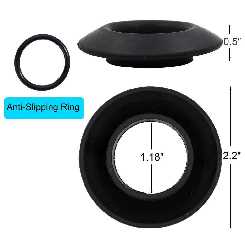Betobier 4 Pcs Universal Kayak Paddle Drip Rings-For Kayak And Canoe Paddles - No More Sliding Up And Down (Black)