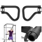 Seleware Solid Dip Bar Attachment For 2'' X 2'' With 1/2'' Hole Power Cage Squat Rack, Set Of 2 Dip Bar Multi-Grip Handles For S