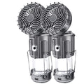 SupBri 2Pack Solar Camping Lantern with Fan, 3-Way Power Source,Rechargeable Lanterns for Power Outages, Camping Lights for Tent